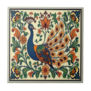 Peacock Bird Morris Morgan Boho Tegeltje