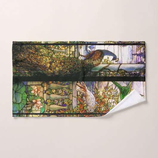 Peacock Bird Parrots Flowers Aviary Bath Towel Set Bad Handdoek (Handdoek)