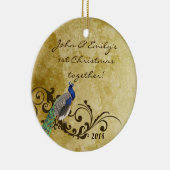  Peacock Bird Persoonlijke Ornament (Rechts)