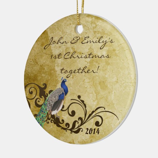  Peacock Bird Persoonlijke Ornament (Links)