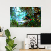 Peacock Bird Photo Natuur Wall Poster (Thuiskantoor)