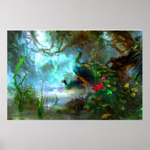 Peacock Bird Photo Natuur Wall Poster
