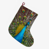 Peacock Bird te zien Grote Kerstsok (Voorkant (Hangend))