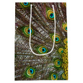 Peacock Bird te zien Medium Cadeauzakje (Achterkant)