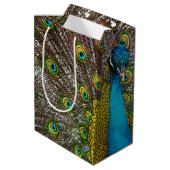 Peacock Bird te zien Medium Cadeauzakje (Achterkant Gekanteld)