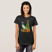 Peacock Bird Xmas Holiday Santa Peacock Christmas T-shirt (Voorkant volledig)
