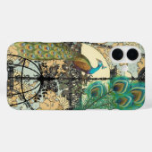 Peacock Birdcage Chandelier Damask Case-Mate iPhone Case (Achterkant (horizontaal))
