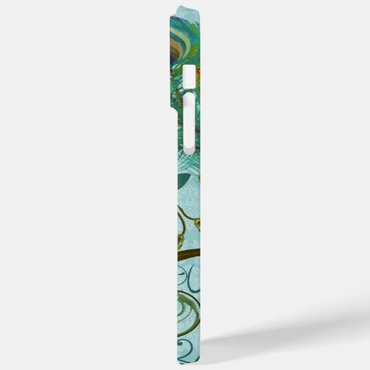 Peacock Birdcage Damask Case-Mate iPhone Case (Achterkant / Links)