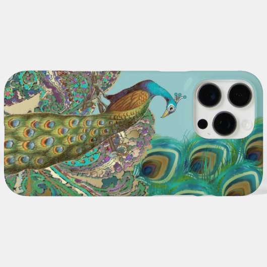 Peacock Birdcage Damask Case-Mate iPhone Case (Achterkant (horizontaal))