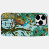 Peacock Birdcage Damask Case-Mate iPhone Case (Achterkant (horizontaal))