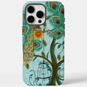 Peacock Birdcage Damask iPhone 16 Pro Max Hoesje