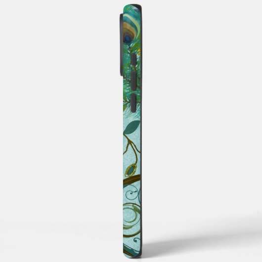 Peacock Birdcage Damask Case-Mate iPhone Case (Achterkant / Links)