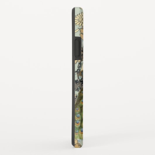 Peacock Birdcage Damask Case-Mate iPhone Case (Achterkant/rechts)