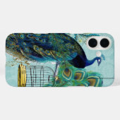 Peacock Birdcage Damask Case-Mate iPhone Case (Achterkant (horizontaal))