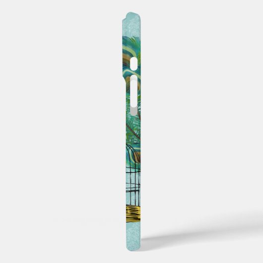 Peacock Birdcage Damask Case-Mate iPhone Case (Achterkant / Links)