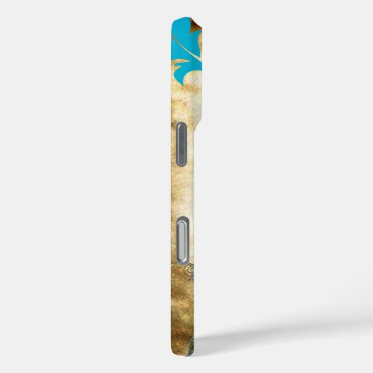  Peacock Birdcage Damask iPhone Case (Achterkant / Rechts)