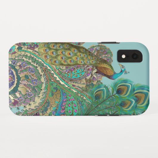 Peacock Birdcage Damask iTouch Hoesje (Achterkant (horizontaal))