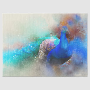 Peacock Birds Waterverf Wall Art ontkoppeling Tissuepapier