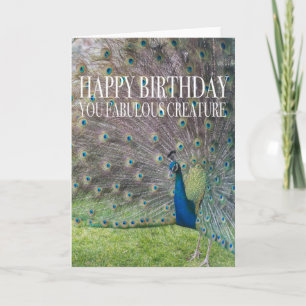 Peacock Birthday Card Kaart