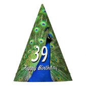 Peacock Birthday Feesthoedjes (Voorkant)