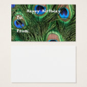 Peacock Birthday Gift Labels Visitekaartjes (Voorkant /achterkant)