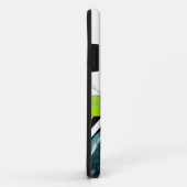  Peacock Black Chevron Lime Green Name Case-Mate iPhone Case (Achterkant/rechts)