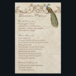 Peacock Black, menublad<br><div class="desc">Deze elegante en verfijnde Kaart van het Dinner Menu van de Weddenschap mengt het beste van traditie en de versheid van de hedendaagse. Het mengen van kunstelementen en het hedendaagse kunstwerk van de waterverf hand geschilderd door Audrey Jeanne Roberts geeft een prachtige en tijdloze kwaliteit aan deze uitnodiging. Deze elegante...</div>
