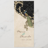  Peacock Black, menukaart (Achterkant)