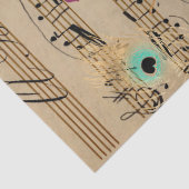 Peacock, Blade Muziek en Bloemen Ontkoppelen papie Tissuepapier (Detail)