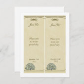  Peacock Bladwijzer Bewaar de datum Aankondigingskaart (Voorkant / Achterkant)