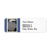 Peacock  Blauw Art Nouveau Art Etiket (Voorkant)