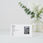 Peacock  Blauw Art Nouveau Art Visitekaartje (Staand voorkant)