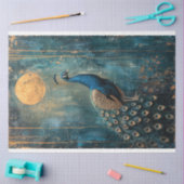 Peacock, blauw, groen & goud, maanlicht, nouveau tissuepapier (Craft)