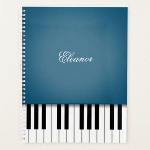 Peacock Blauw Piano Muziektoetsenbord Gepersonalis Planner