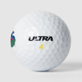 Peacock Blauwe Lotus Bloem Henna Golfballen (Logo)