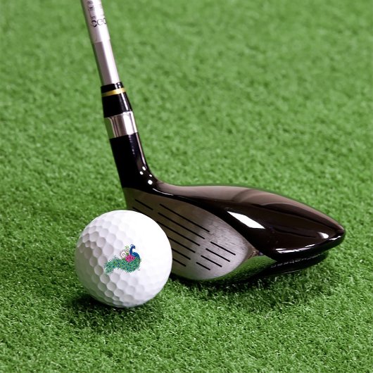 Peacock Blauwe Lotus Bloem Henna Golfballen