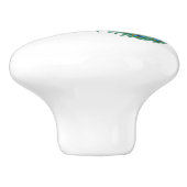 Peacock Blauwe Lotus Bloem Henna Keramische Knop (Zijkant)