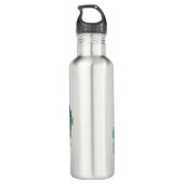 Peacock Blauwe Lotus Bloem Henna Waterfles (Achterkant)