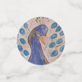 Peacock Blauwe Tafel Confetti (Kleine voorkant)