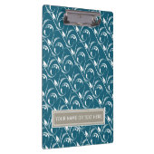 Peacock Blauwgroen Blauw Naadloos Bloemenpatroon Klembord (Rechts)