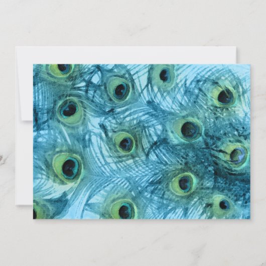 Peacock Blauwgroen en Paarse Kaart (Voorkant)