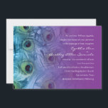 Peacock Blauwgroen en Paarse Kaart<br><div class="desc">Weddenschappen die door Umua zijn ontworpen. Gedrukt en verzonden door Zazzle of hun partners.</div>