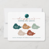 Peacock Blauwgroen Green Gold Wedding Colour Palet (Voorkant)