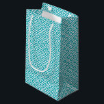 Peacock - Blauwgroen Grieks sleutelpatroon Klein Cadeauzakje<br><div class="desc">Stijlvolle en stijlvolle griekse aangepaste cadeautassen voor speciale aanbiedingen voor bruiloften,  verjaardagen,  bedrijfsevenementen,  productpromoties en nog veel meer!</div>