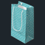 Peacock - Blauwgroen Grieks sleutelpatroon Klein Cadeauzakje<br><div class="desc">Stijlvolle en stijlvolle griekse aangepaste cadeautassen voor speciale aanbiedingen voor bruiloften,  verjaardagen,  bedrijfsevenementen,  productpromoties en nog veel meer!</div>