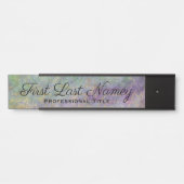 Peacock Blauwgroen Kantoor Deurteken Legant Name B Deurbordje (Voorkant)