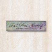 Peacock Blauwgroen Kantoor Deurteken Legant Name B Deurbordje (Voorkant)