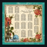 Peacock Blauwgroen Tabel Zitplaatje Poster<br><div class="desc">Deze opvangtabel met zitplaatsen voor toegewezen zitplaatsen is ontworpen om te coördineren met het " Peacock Feather"-bruiloft. Gemakkelijk aan te passen, typt u eenvoudig de namen van uw gast op het verstrekte gebied van de sjabloon. U kunt lijsten schrappen, namen toevoegen en dingen gemakkelijk bewegen rond. COLOR PALETTE: blauwgroen blauw,...</div>