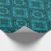 Peacock Blauwgroen Zwril Renaissance Wrapping Pape Cadeaupapier (Hoek)