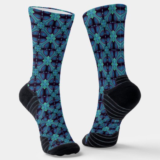 Peacock Block Lattice Kleur ontwerp Sokken (Gebogen)